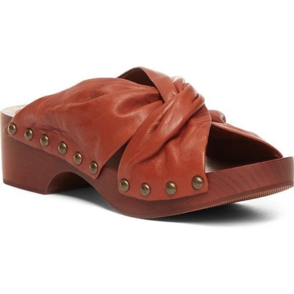 KELSI DAGGER BROOKLYN Sprinter brown leather Slide Sandal size 8.5
